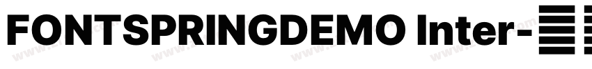 FONTSPRINGDEMO Inter字体转换